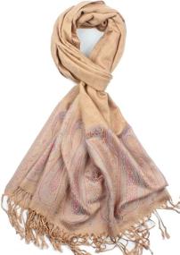 img 4 attached to Womens Paisley Pattern Pashmina Shawls Women's Accessories at Scarves & Wraps