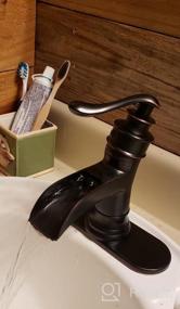 img 7 attached to Waterfall Bathroom Vessel Sink Faucet Oil Rubbed Bronze Tall Single Handle Lavatory Mixer Tap One Hole Lever Deck Mount Commercial Supply Line Lead-Free