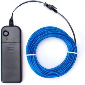 img 4 attached to 9Ft Blue EL Wire | 4 Modes Neon Lights | Battery Pack For Parties, Halloween & DIY Decoration - ZITRADES