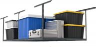 fleximounts 4x8 overhead garage storage rack | heavy duty 600lbs weight capacity adjustable metal ceiling organization system | hammertone логотип