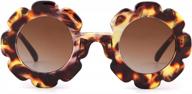 cute flower round sunglasses for kids - adewu uv 400 protection girls & boys gifts логотип