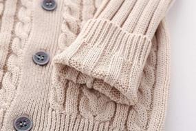 img 1 attached to Feidoog Baby Boys V-Neck Cardigan Crochet Sweater Knit Button Pullover Sweatshirt Toddler