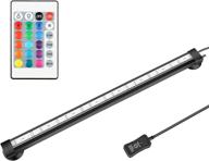 🐠 acksky 9-24 beads led aquarium light, color changing fish tank light with remote control - 16.5" 24 led, 16 colors & 4 modes, waterproof submersible led lights for fish tank logo
