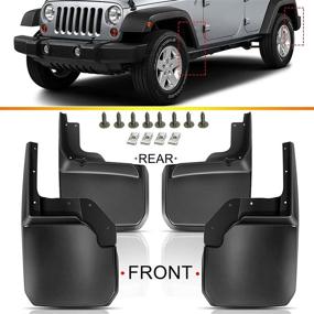 img 3 attached to Front Splash Guards Wrangler 2007 2016