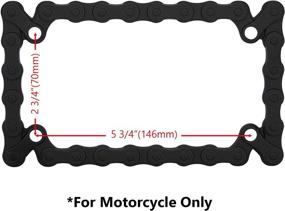 img 3 attached to 🏍️ Enhance Your Motorcycle's Look with TC Sportline LPF245-BK 3D Bike Chain Style Zinc Metal Matte Black Finished License Plate Frame