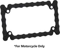 🏍️ enhance your motorcycle's look with tc sportline lpf245-bk 3d bike chain style zinc metal matte black finished license plate frame логотип