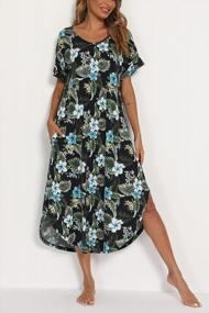 img 2 attached to Cotton Nightgowns For Women With Pockets - AVIIER Soft Sleepwear & Loungewear, Available In S-XXL