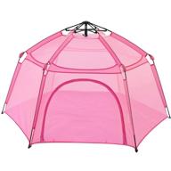 pink pop up play tent for kids | indoor/outdoor playhouse | camping and playpen fun | alvantor 7'x7'x44"h patent logo