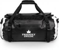 🎒 the friendly swede waterproof duffel bag backpack: a versatile 35l vaxholm roll top dry bag for gym, travel, and sports logo