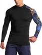 athlio men's rash guard, long sleeve swim shirt with upf 50+ sun protection, dry-fit for water sports, surfing, and beach activities logo