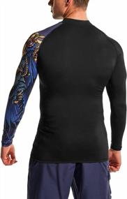 img 3 attached to ATHLIO Men'S Rash Guard, Long Sleeve Swim Shirt With UPF 50+ Sun Protection, Dry-Fit For Water Sports, Surfing, And Beach Activities