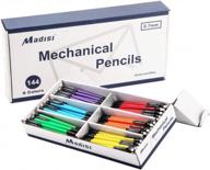 механический карандаш madisi, средний кончик 0,7 мм, грифель hb #2, стволы в ассортименте, 144 единицы логотип