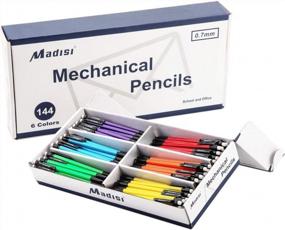 img 4 attached to Madisi Mechanical Pencil, 0.7Mm Medium Point, HB #2 Lead, Assorted Barrels, 144-Count