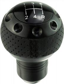 img 4 attached to Black Lunsom 5 Speed Leather Manual Transmission Shift Knob Handle Ball Gear Stick Shifter Head For Most Vehicles
