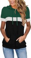 ladies' summer hoodies and shirts - stylish short-sleeved casual tops in green and black for women, available in large sizes. fashion blouses, trendy tunics, and camisas de mujer. logo
