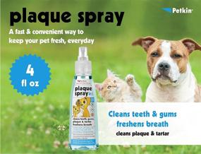 img 3 attached to 🐶 Petkin Plaque Spray, Cool Mint, 4 Fl Oz – Dental Care for Dogs & Cats, Removes Plaque & Tartar, Freshens Breath & Whitens Teeth with Baking Soda - No Brushing or Rinsing Required