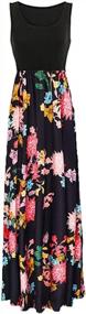img 1 attached to Stylish And Chic: Sherosa Women'S Boho Maxi Summer Party Dress With Chevron Stripes And Floral Prints
