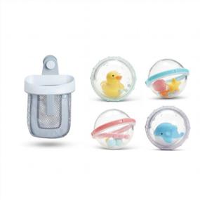 img 4 attached to Organize Your Bath With Munchkin Bath Toy Scoop And 4-Pack Float And Play Bubbles Toys