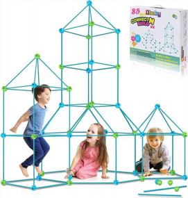 img 4 attached to STEM Building Kit For Kids Ages 5-12: Ultimate Forts Builder Gift Set For Boys & Girls!