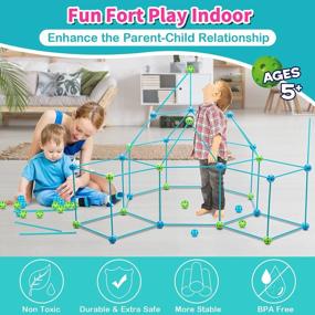img 1 attached to STEM Building Kit For Kids Ages 5-12: Ultimate Forts Builder Gift Set For Boys & Girls!