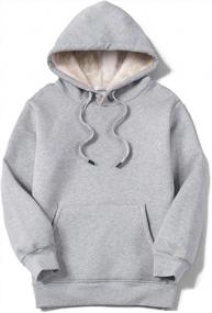 img 3 attached to Jenkoon Womens Casual Sherpa Lined Pullover Hooded Sweatshirt Athletic Fleece Hoodie