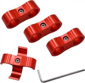 img 4 attached to Secure Your Fuel And Water Pipes With Tnisesm 10AN Separator Clamps - Set Of 4 With Allen Wrench