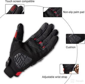 img 1 attached to BORLENI Motorcycle Gloves Touchscreen Breathable Motorcycle & Powersports