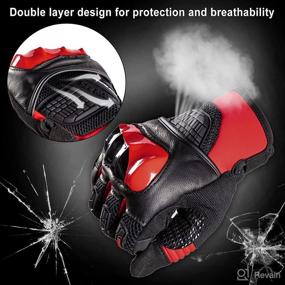 img 3 attached to BORLENI Motorcycle Gloves Touchscreen Breathable Motorcycle & Powersports