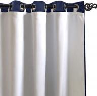 2-panel thermal insulated blackout curtain liner set - 50x58in, off white panel + rings included логотип