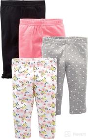 img 3 attached to 👶 Must-Have Pack of 4 Simple Joys by Carter's Baby Girls' Pants - Comfortable and Stylish