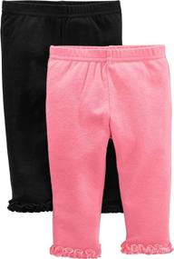 img 2 attached to 👶 Must-Have Pack of 4 Simple Joys by Carter's Baby Girls' Pants - Comfortable and Stylish