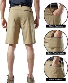 img 2 attached to Men'S Outdoor Lightweight Quick Dry Hiking Shorts Sports Casual Vcansion Shorts