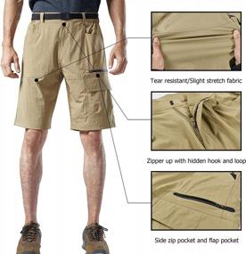 img 3 attached to Men'S Outdoor Lightweight Quick Dry Hiking Shorts Sports Casual Vcansion Shorts