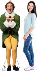 img 2 attached to 🎅 Enhanced Graphics Buddy The Elf Excited Life Size Cardboard Standup – Elf (2003 Film)