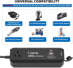 img 2 attached to 💡 BMK 150W AC to DC Converter: Powerful 110V to 12V Power Supply with USB Ports and Car Socket