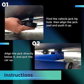 img 1 attached to Nestour Tesla Model 3/Y/S/X Rubber Jack Pad Adapter: Battery Chassis Protection & Storage Bag Included (4 Pcs)