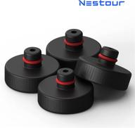 nestour tesla model 3/y/s/x rubber jack pad adapter: battery chassis protection & storage bag included (4 pcs) логотип