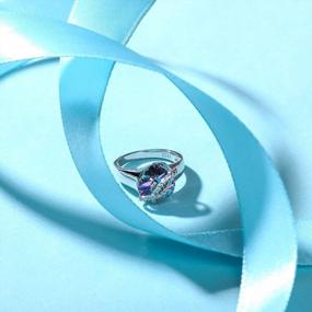 img 1 attached to Сверкающее кольцо AOBOCO Infinity Heart - изысканные женские украшения из стерлингового серебра с австрийскими кристаллами - идеальный подарок на годовщину или день рождения (размеры 6/7/8/9)