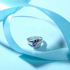 img 3 attached to Сверкающее кольцо AOBOCO Infinity Heart - изысканные женские украшения из стерлингового серебра с австрийскими кристаллами - идеальный подарок на годовщину или день рождения (размеры 6/7/8/9)