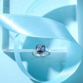 img 2 attached to Сверкающее кольцо AOBOCO Infinity Heart - изысканные женские украшения из стерлингового серебра с австрийскими кристаллами - идеальный подарок на годовщину или день рождения (размеры 6/7/8/9)