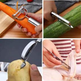 img 2 attached to 🔪 Versatile Kitchen Gadget Set: 3-in-1 Peeler, Grater, and Fruit Peeler