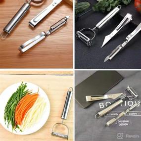 img 3 attached to 🔪 Versatile Kitchen Gadget Set: 3-in-1 Peeler, Grater, and Fruit Peeler