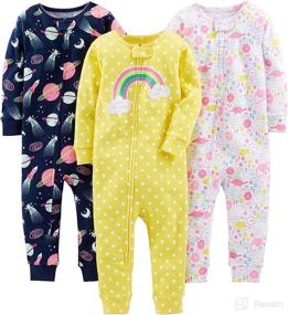 img 2 attached to Simple Joys Carters Footless Dinosaur Apparel & Accessories Baby Boys