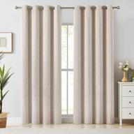 create a cozy and private space with melodieux cotton blackout curtains – beige, 52x84 inch panel логотип