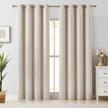 create a cozy and private space with melodieux cotton blackout curtains – beige, 52x84 inch panel logo
