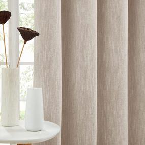 img 3 attached to Create A Cozy And Private Space With Melodieux Cotton Blackout Curtains – Beige, 52X84 Inch Panel