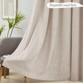 img 2 attached to Create A Cozy And Private Space With Melodieux Cotton Blackout Curtains – Beige, 52X84 Inch Panel