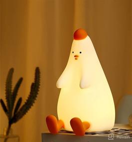 img 4 attached to 🐔 Cute Chicken Night Light for Kid's Bedroom: Nursery Lamp for Boys, Girls, Teens & Toddlers - Perfect Birthday Gift!