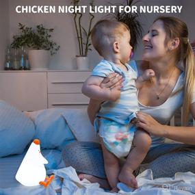 img 1 attached to 🐔 Cute Chicken Night Light for Kid's Bedroom: Nursery Lamp for Boys, Girls, Teens & Toddlers - Perfect Birthday Gift!