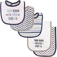 luvable friends baby bib and burp cloth set, unisex boy design thank heaven, one-size logo